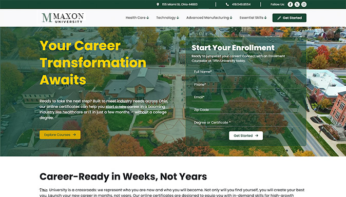 Tiffin University Screenshot